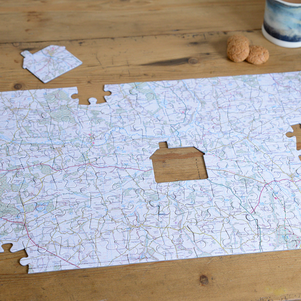 Hometown Personalised UK Map Jigsaw Puzzle