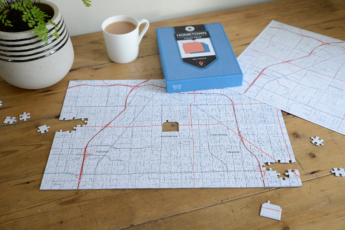 Hometown Personalised UK Map Jigsaw Puzzle