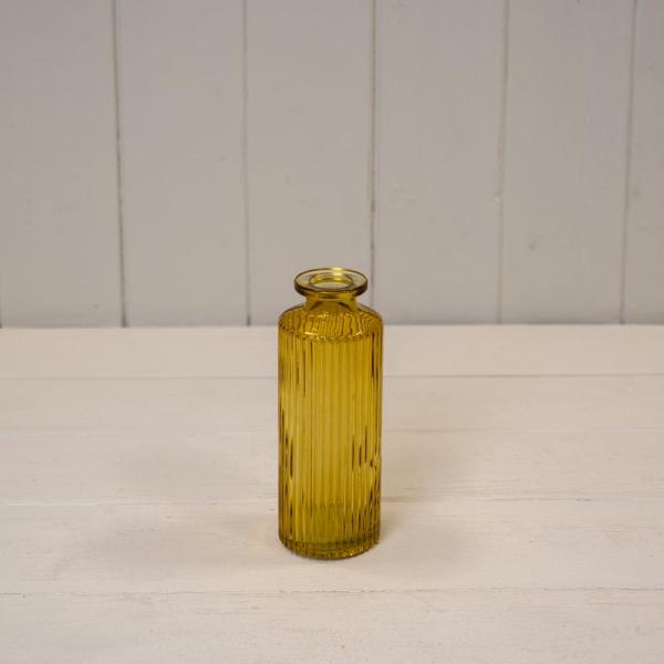 Yellow Glass Bottle D5.2 x H13.2cm Weight-520g
