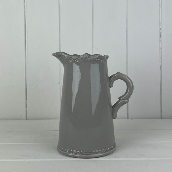 Grey Jug with Decorative Rim TL15.5cm