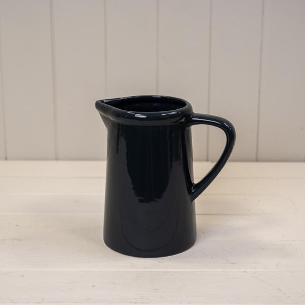 Large Midnight Blue Ceramic Jug TD10.5cm H18cm B14.5cm