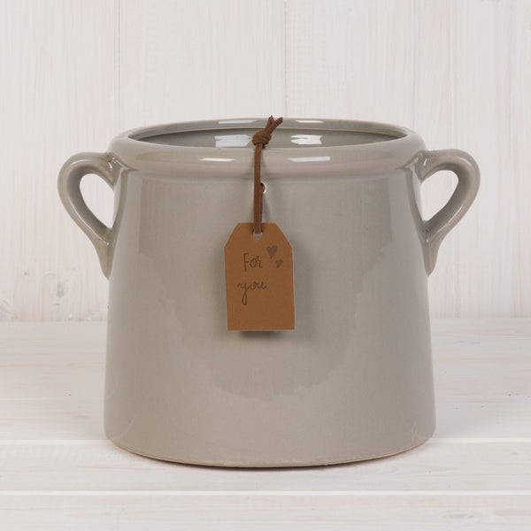 Grey "For You" Vase TD13cm x H15cm
