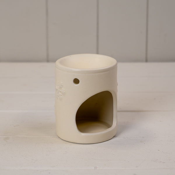 White Ceramic Wax Burner L7.5xD7.5xH8.8cm