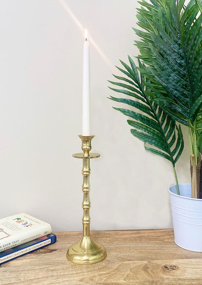 Brass Metal Dinner Candlestick 30cm