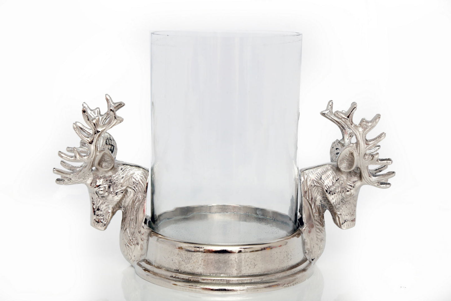 Stag Double Head Pillar Candle Holder