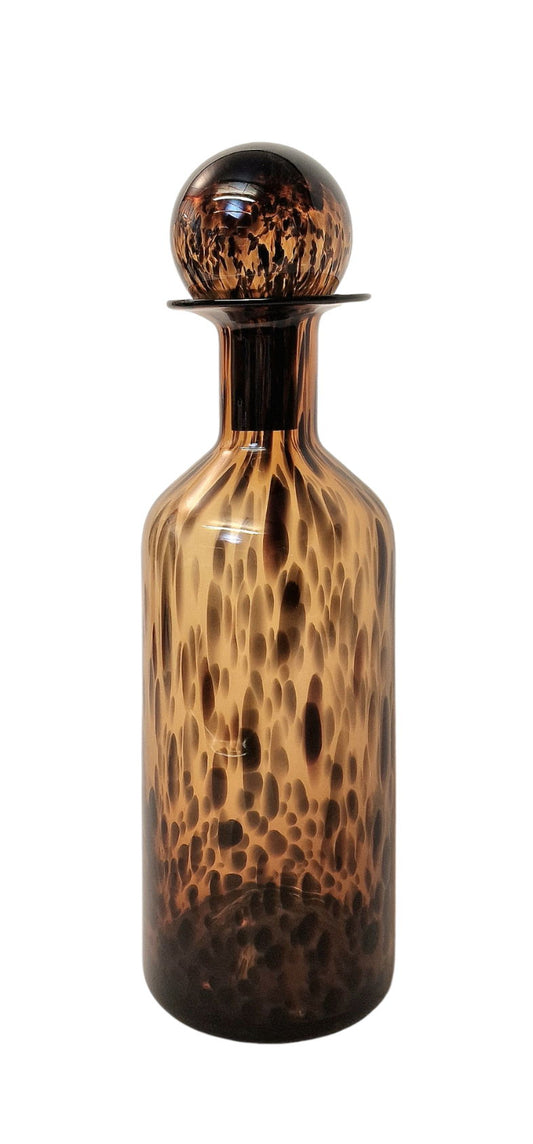 Leopard Design Glass Jar or Bottle Style Ornament 52cm