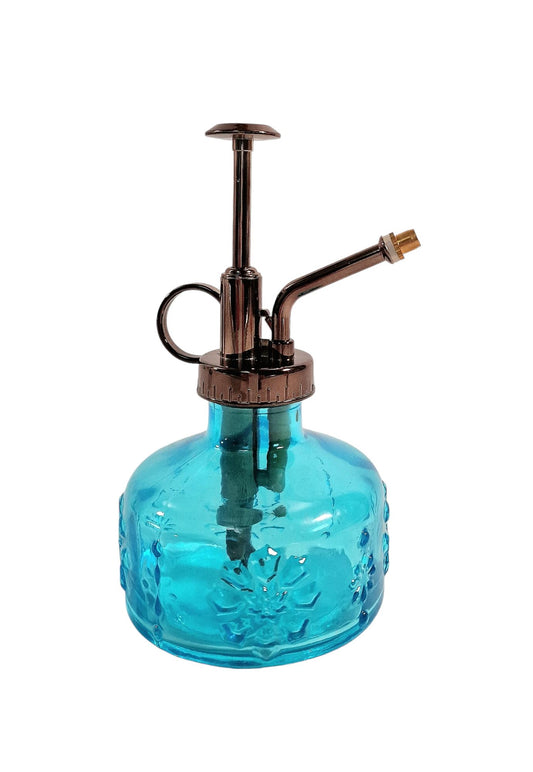 Blue Glass Water Spray Bottle