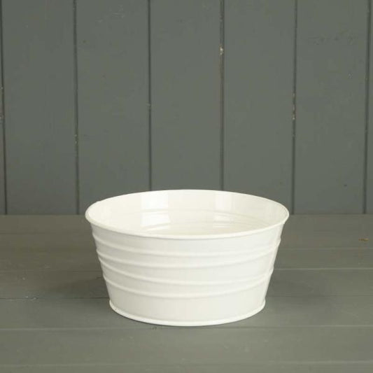 18cm White Zinc Bowl  Weight-141g