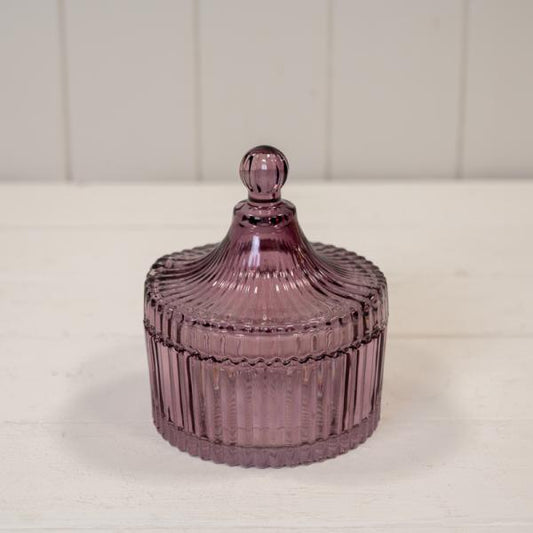 Amethyst Glass Decorative Jar L10.5cm W10.5cm H12.5cm