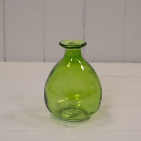 Emerald Green Glass Bud Vase D9.2 x H12cm  Weight-242g