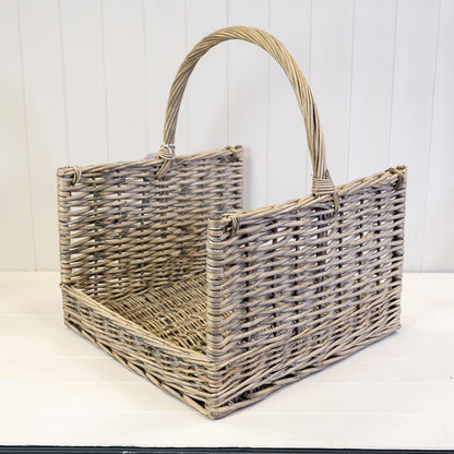 Greywash Willow Log Basket