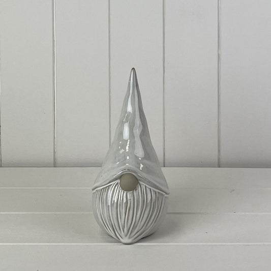 Glazed Ceramic Gonk Ornament with Textured Detail
