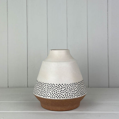 Earthy Dotty Bamboo Skandi Vase