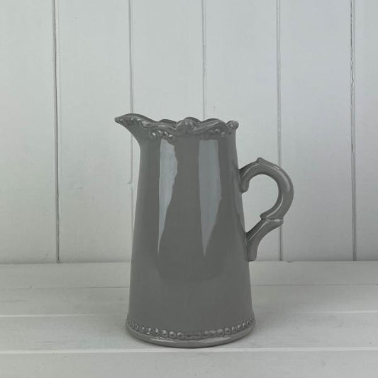 Grey Jug with Decorative Rim TL15.5cm H19cm B11.5cm