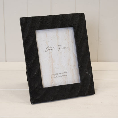 Timeless Black Sandy Textured Photo Frame. inch