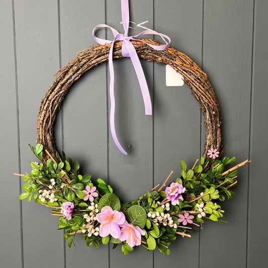 Boxwood And Flower Wreath