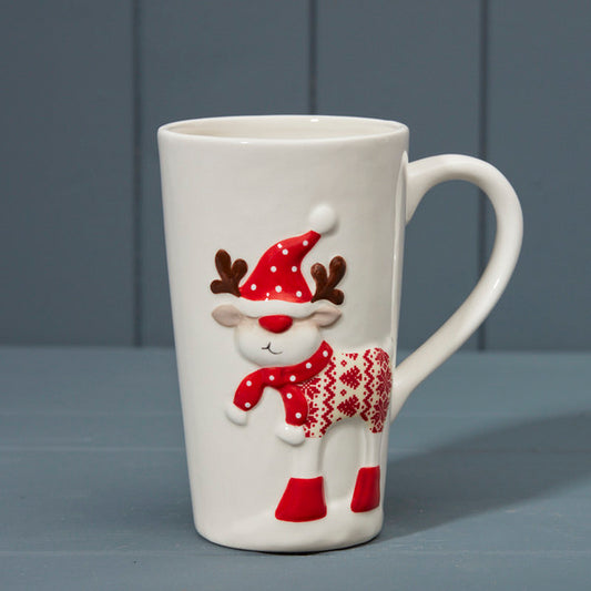 Reindeer Mug H14.7cm x D8cm x W14cm  Weight-305g