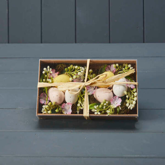 Two Nest of Eggs in a box L19.5 x W10 x D5