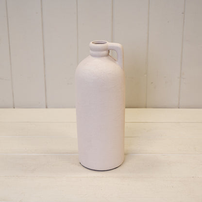 White Tall Textured Jug