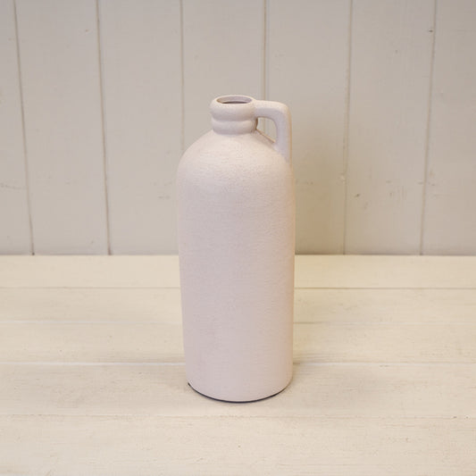 White Tall Textured Jug