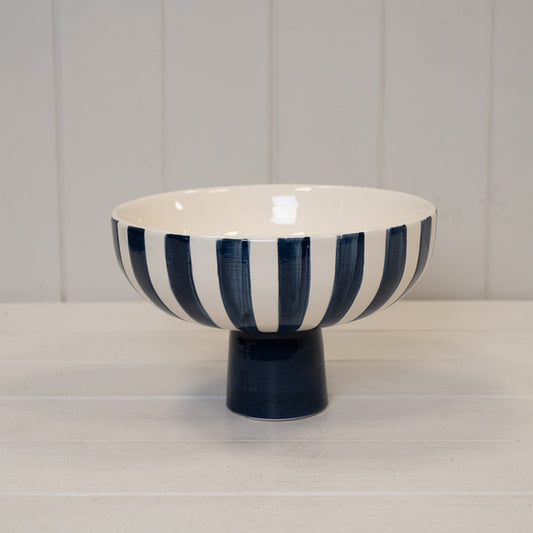 Deep Blue and White Ceramic Bowl Décor