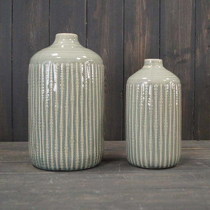 Ceramic Indented Flower Vase