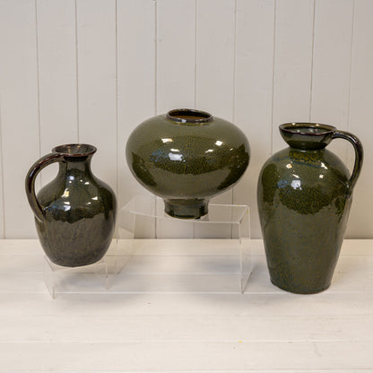 Green Ceramic Round Vase